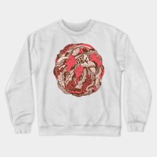 Abstract Wave of Thoughts No 1 - Pink and Tan Crewneck Sweatshirt